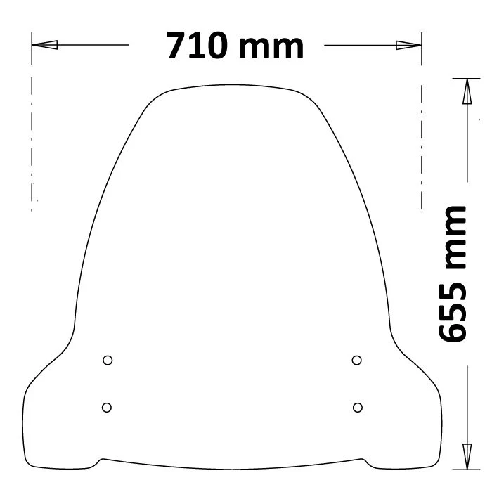 Pare Brise Haut 65cm Segway E-Series - Image 2